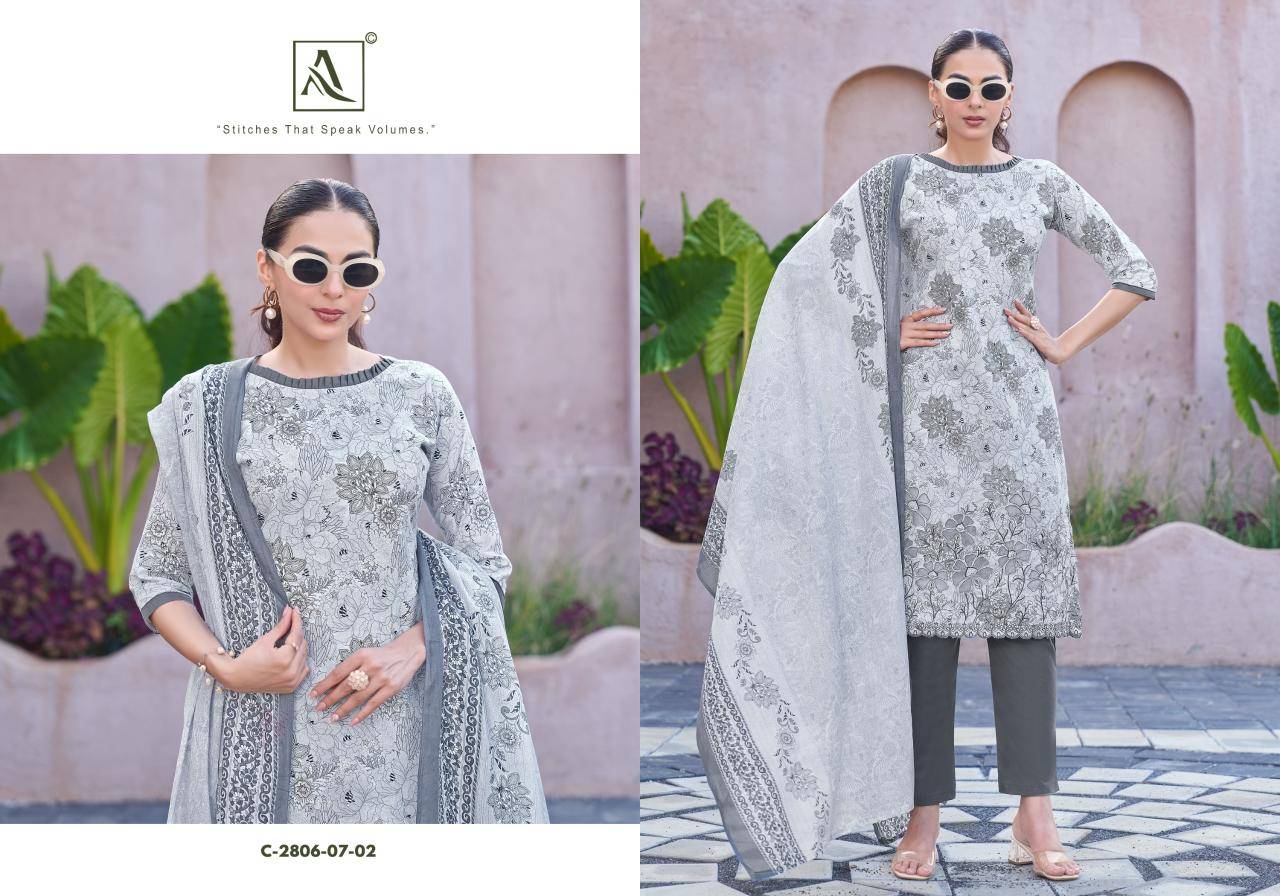 Alok suit adeena Wholesale dress material suppliers in India